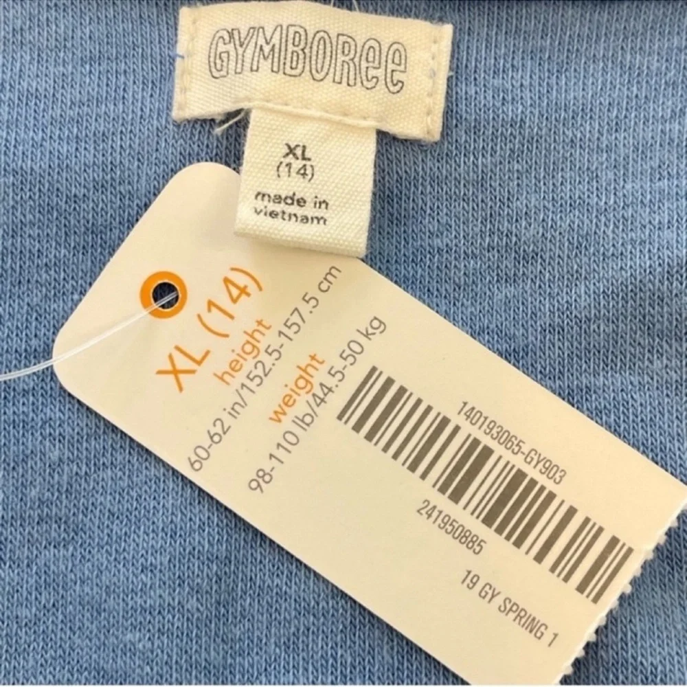 Gymboree Terrycloth Hooded Jacket Zip Up Cornflower Blue NWT Girls Size 14 (XL)